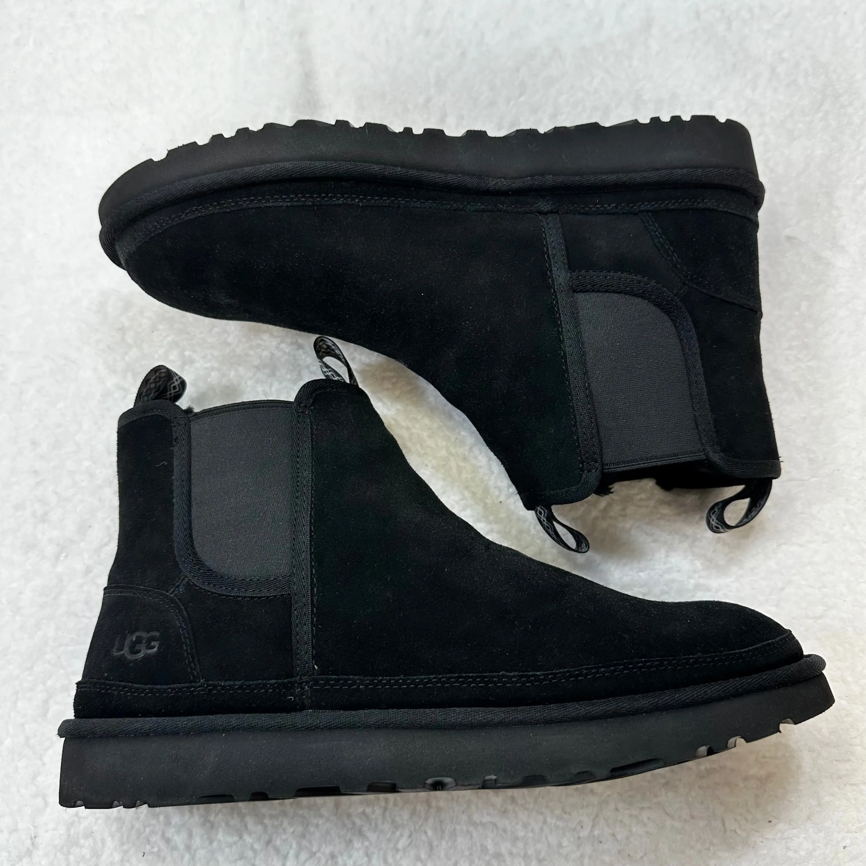 Black Boots Ankle Flats Ugg, Size 12