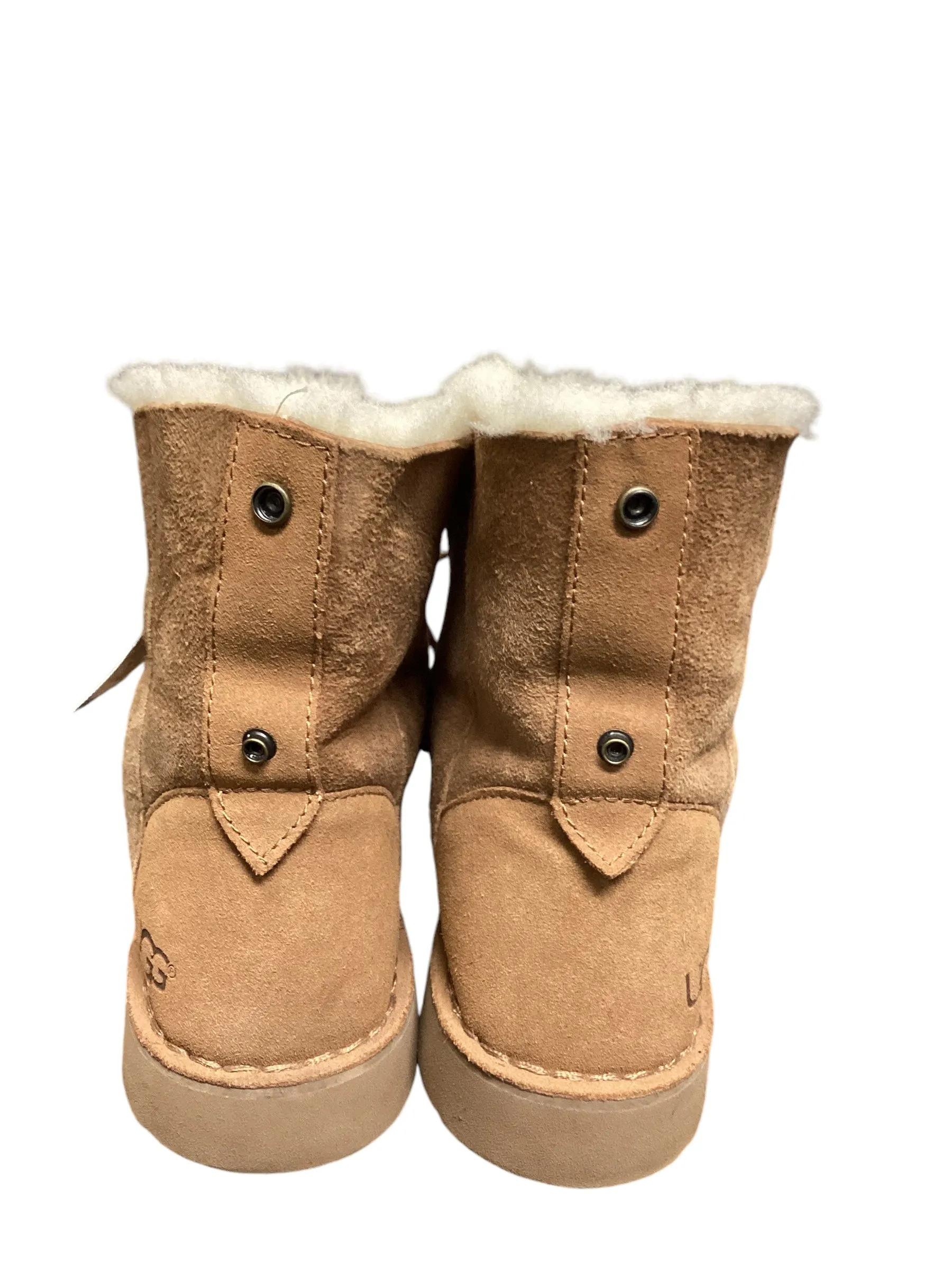 Boots Ankle Heels By Ugg In Tan, Size: 6.5