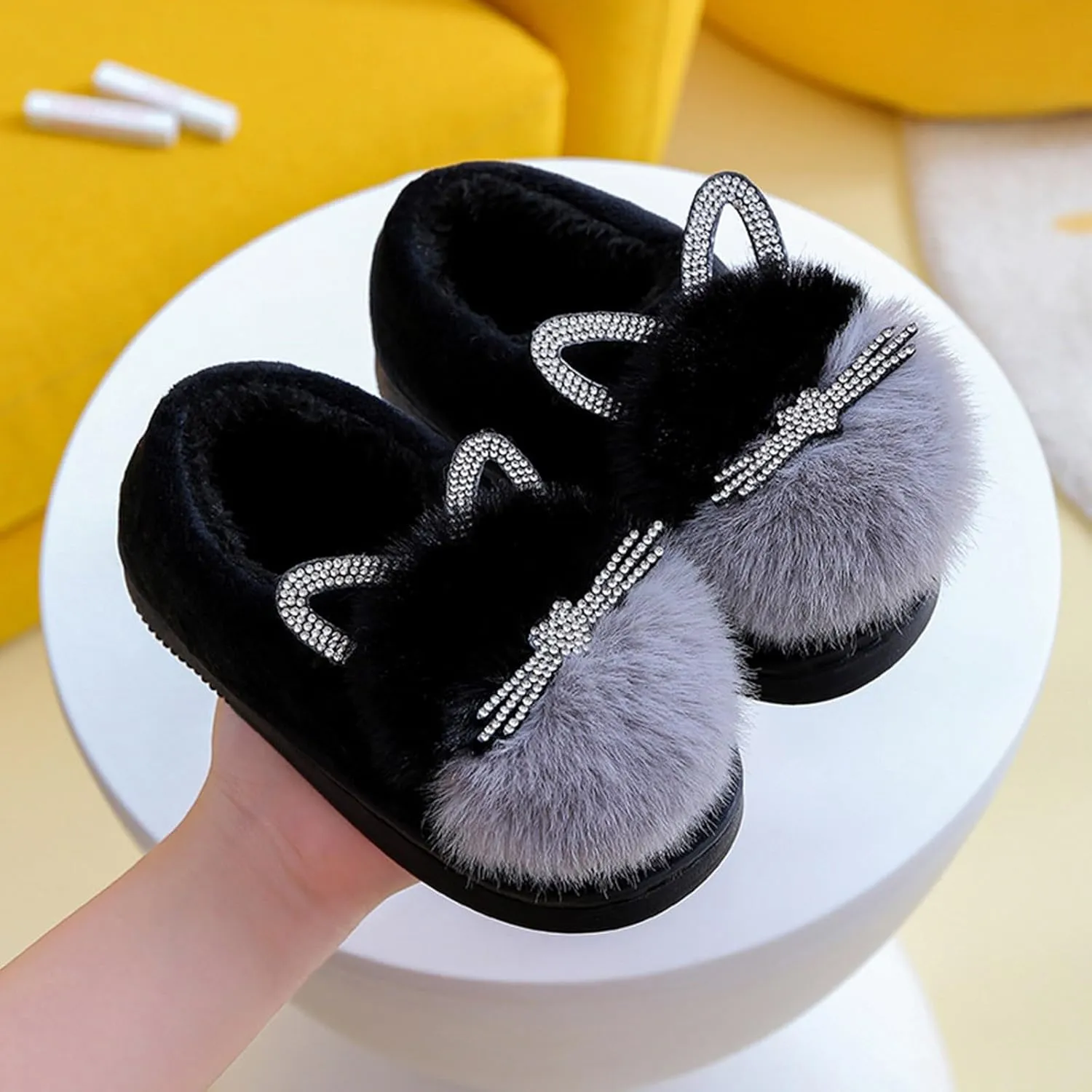 Boys Hard Sole Slippers Kids Children's Boys Girls Fashion Shoes Plush Shoes Indoor Warm And Cute Boys Flip Flops Size 6