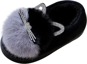 Boys Hard Sole Slippers Kids Children's Boys Girls Fashion Shoes Plush Shoes Indoor Warm And Cute Boys Flip Flops Size 6