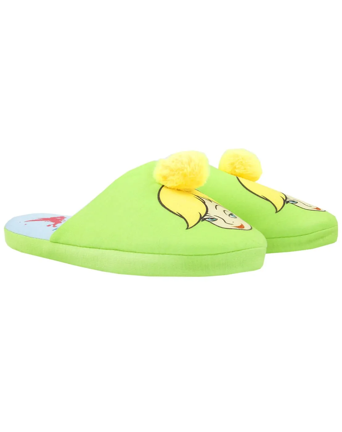 Disney Peter Pan Tinkerbell Fairy Partial 3D Women's Novelty Slippers