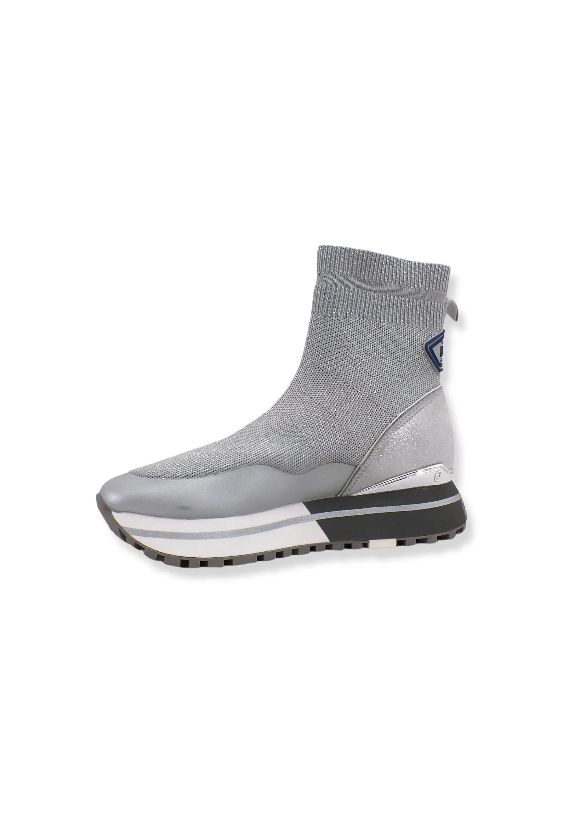 LIU JO Maxi Wonder 51 Sneaker Calzino Donna Silver BF2109TX234