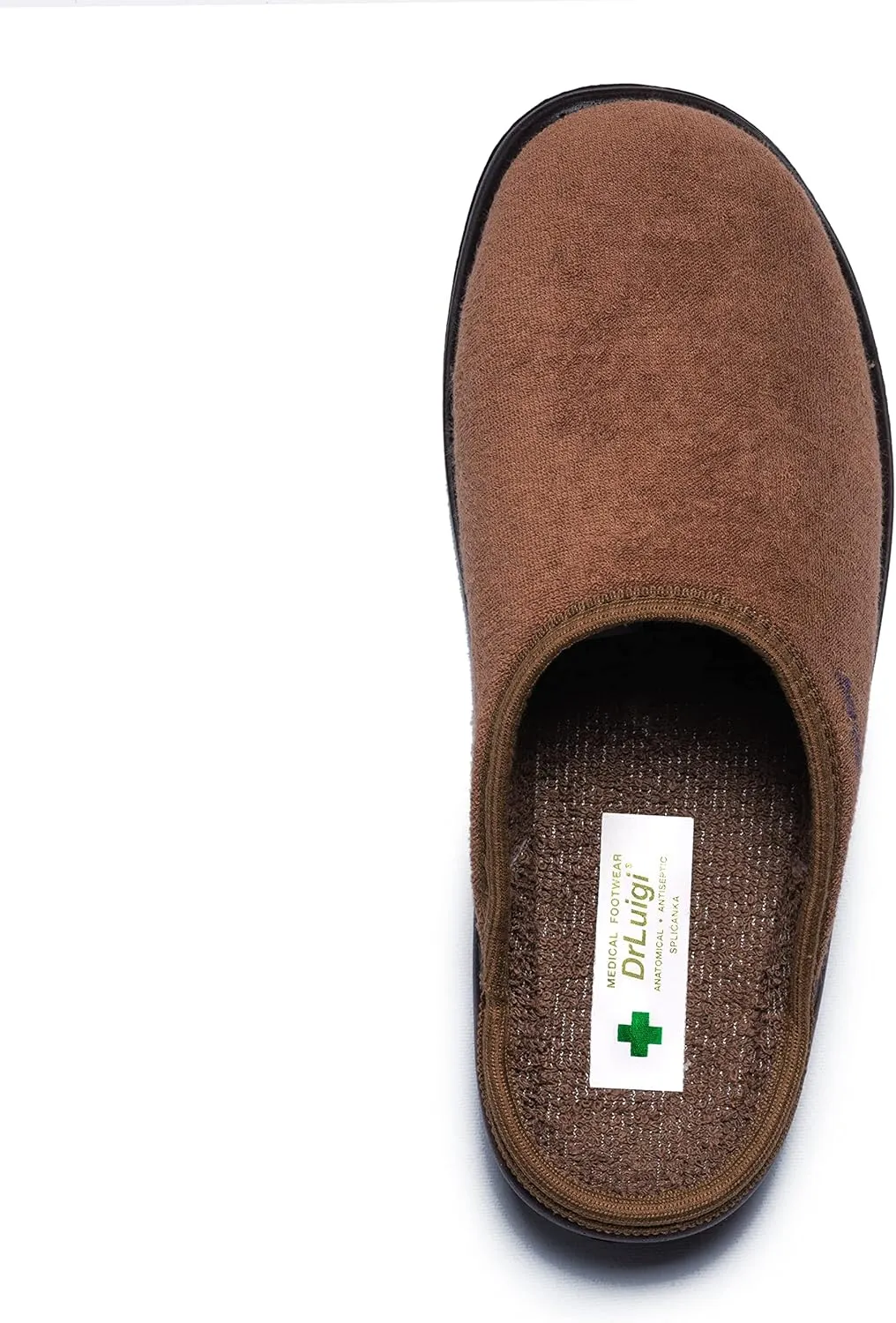 Medical Slippers for Men - Memory Foam Shoes Indoor Outdoor Italian Cotton - Made in EU - Relieves Pressure, Improves Peripheral Blood Circulation