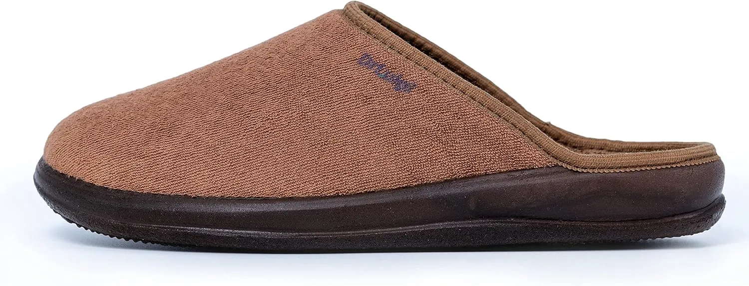 Medical Slippers for Men - Memory Foam Shoes Indoor Outdoor Italian Cotton - Made in EU - Relieves Pressure, Improves Peripheral Blood Circulation