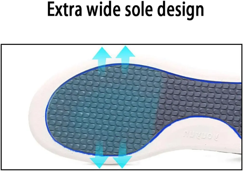 Men Women Edema Shoes, Memory Foam Diabetic Slipper Unisex Outdoor Indoor Orthopaedic Slippers Anti-Skid Wide Fit Swollen Feet Shoes