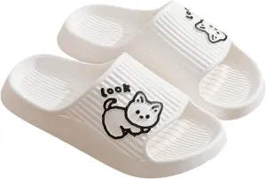 Pillow Slippers for Women and Men Shower Slides Non Slip Quick Drying Bathroom Ballerina Summer Slippers for Women