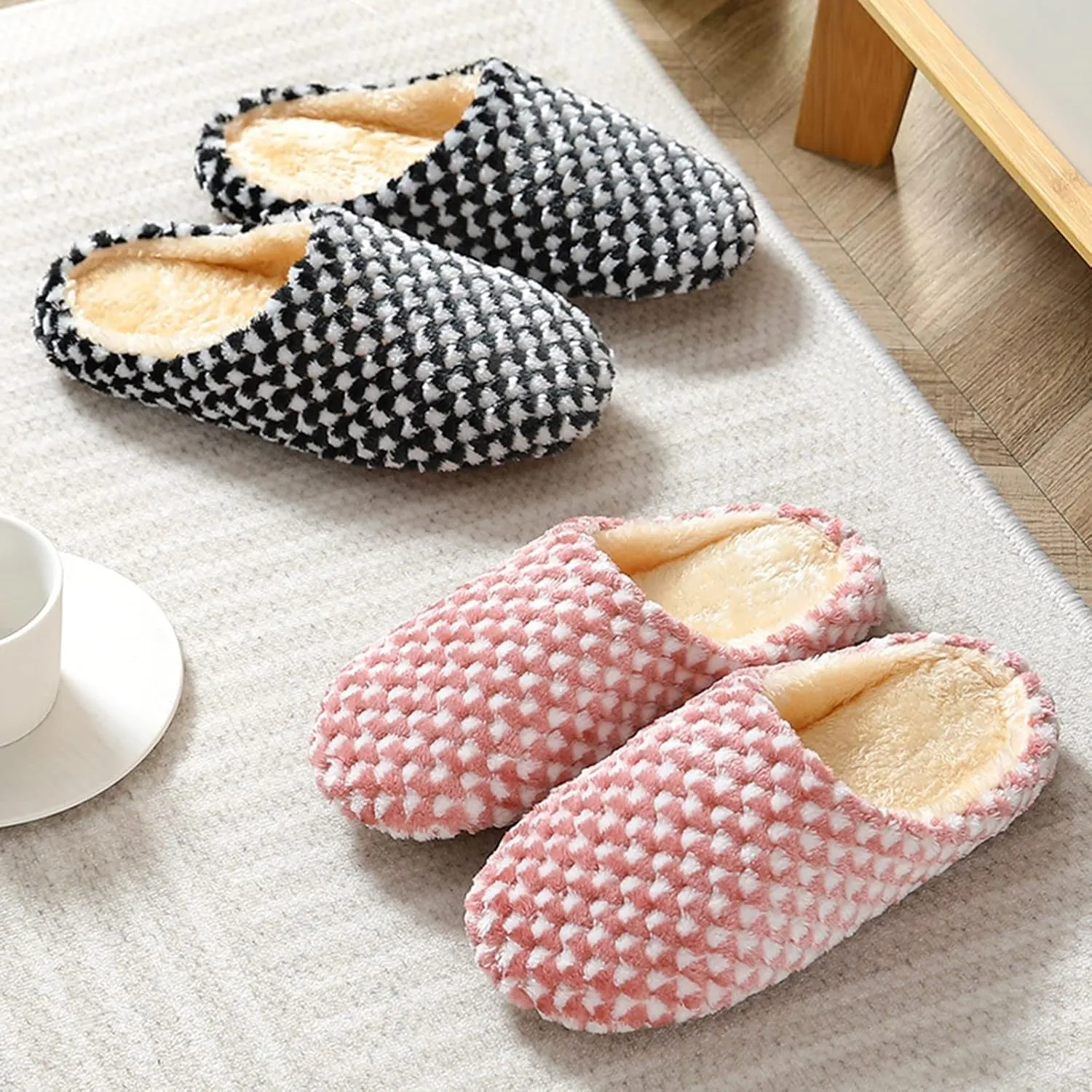 SBGMoSJ Womens House Shoes Slippers Indoor Outdoor Bedroom Shoes Winter Slipper Boots for Men Big Fluffy Slippers for Men Women Gifts for Christmas Gifts for Men 2023