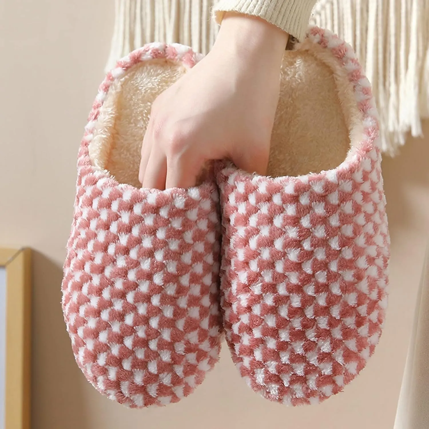 SBGMoSJ Womens House Shoes Slippers Indoor Outdoor Bedroom Shoes Winter Slipper Boots for Men Big Fluffy Slippers for Men Women Gifts for Christmas Gifts for Men 2023