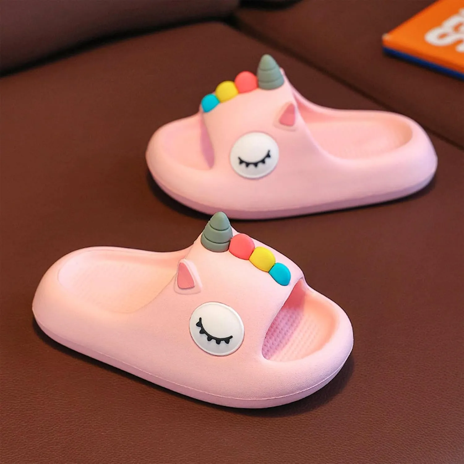 Slides for Girls and Boys Children's Slippers Cute Cartoon Outdoor Sandals Baby Bath Non Slip Indoor Shoes