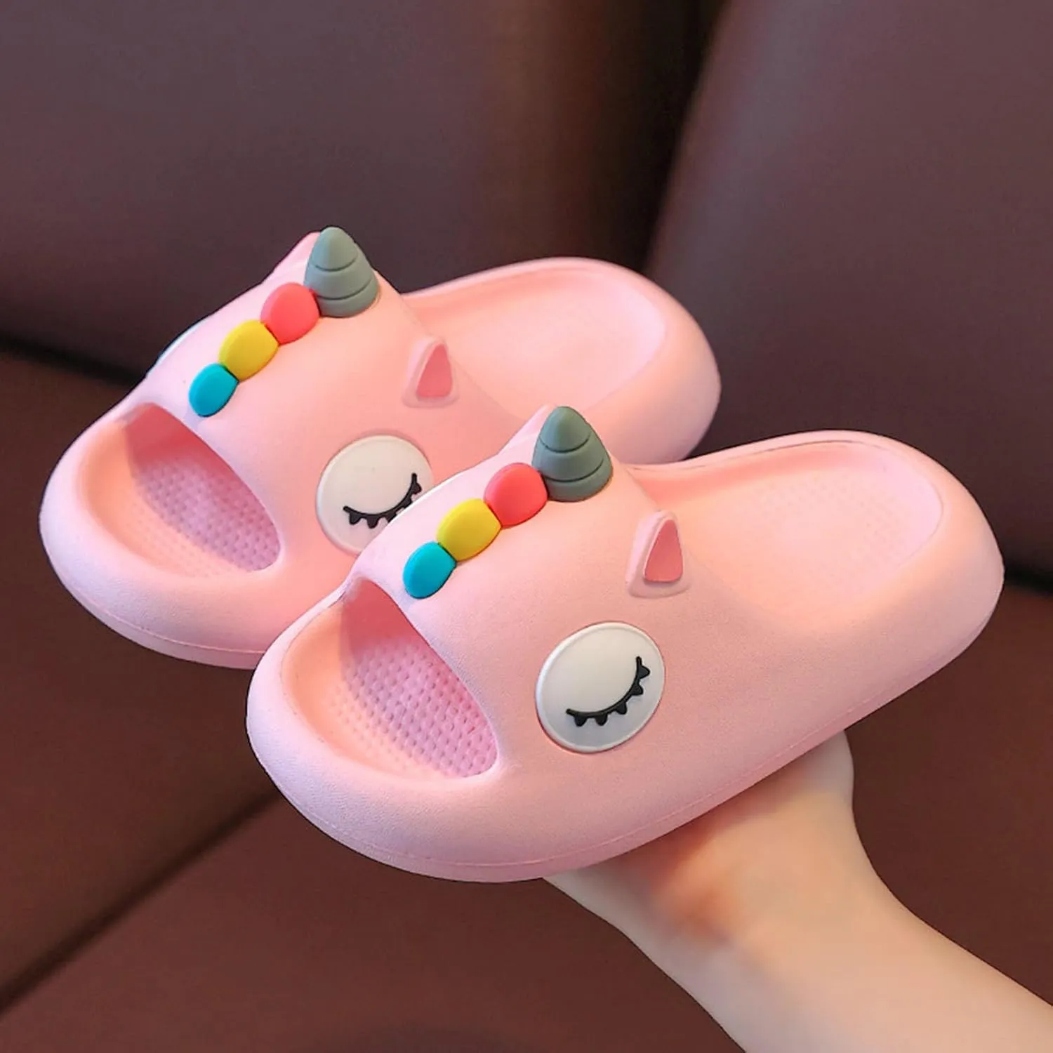 Slides for Girls and Boys Children's Slippers Cute Cartoon Outdoor Sandals Baby Bath Non Slip Indoor Shoes