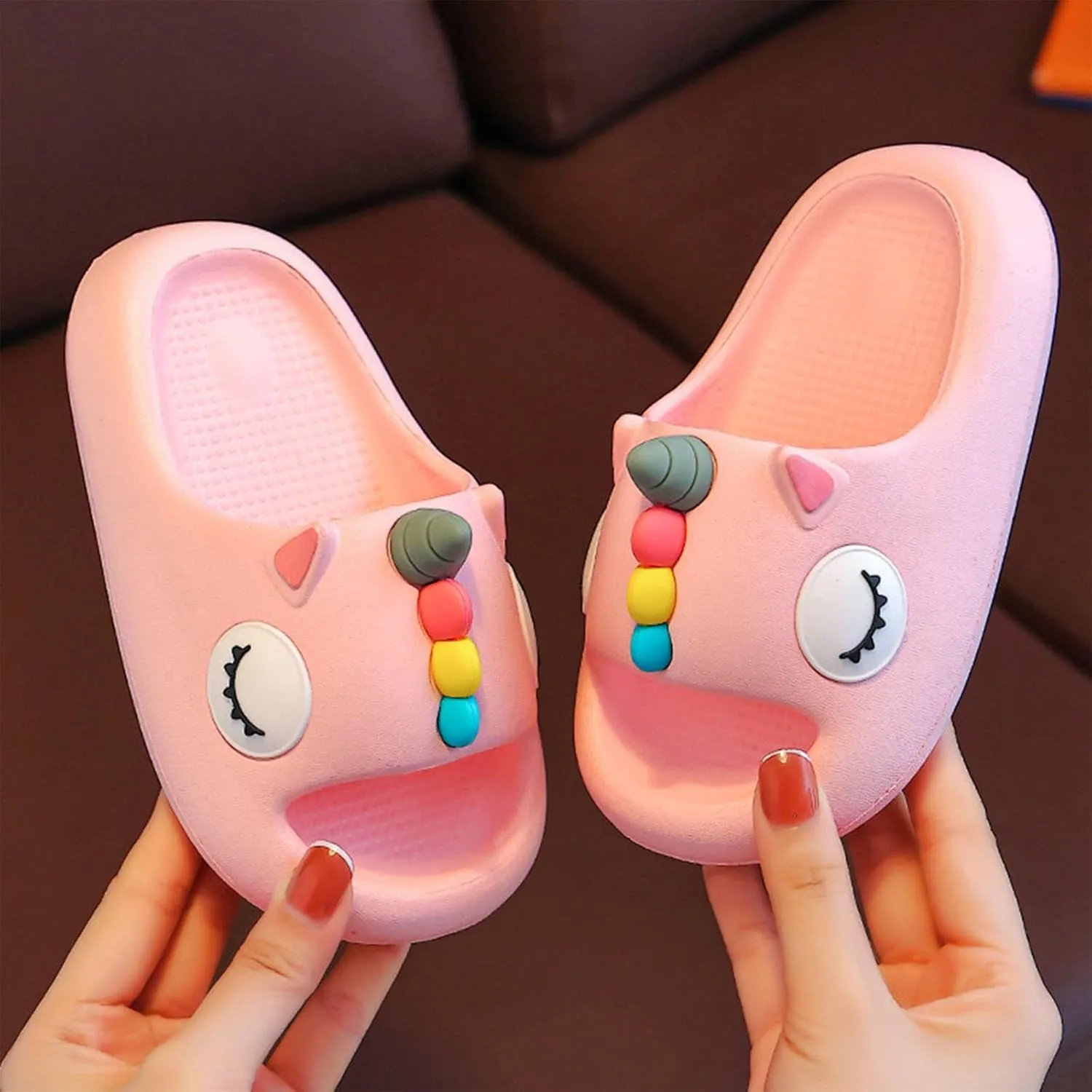 Slides for Girls and Boys Children's Slippers Cute Cartoon Outdoor Sandals Baby Bath Non Slip Indoor Shoes