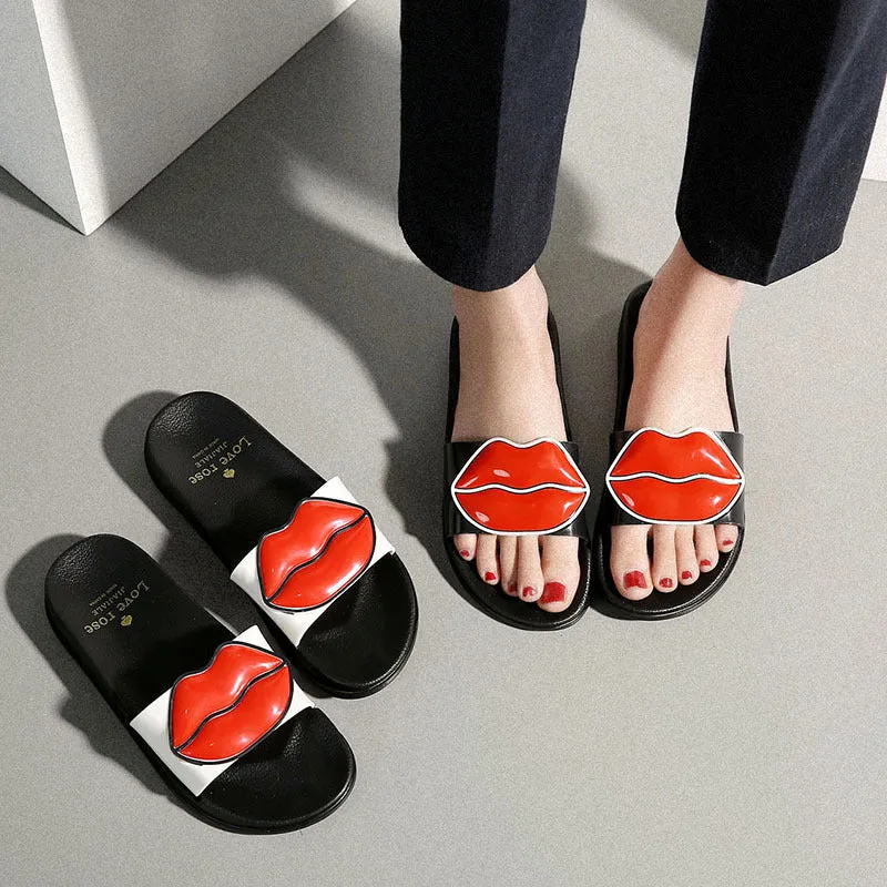 Women's Non-Slip Sweet Lips Slippers